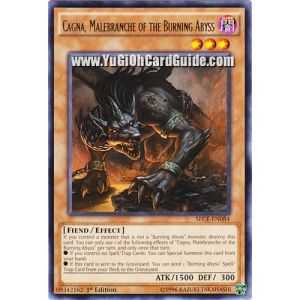 Cagna, Malebranche of the Burning Abyss (Rare) – Secrets of Eternity | Carta YUGIOH en México