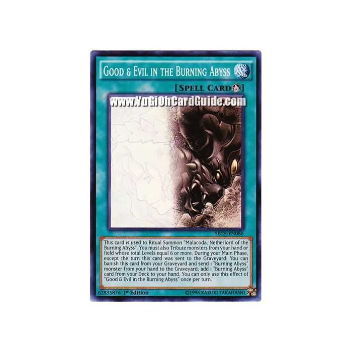 Good & Evil in the Burning Abyss (Super Rare) – Secrets of Eternity | Carta YUGIOH en México