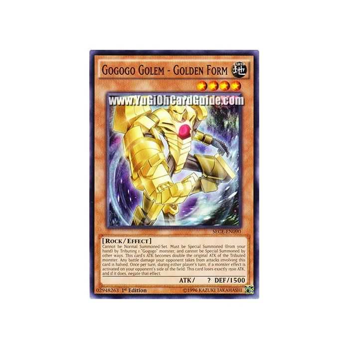 Gogogo Golem - Golden Form (Common) – Secrets of Eternity | Carta YUGIOH en México