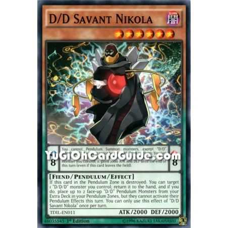 D/D Savant Nikola (Common) – The Dark Illusion | Carta YUGIOH en México