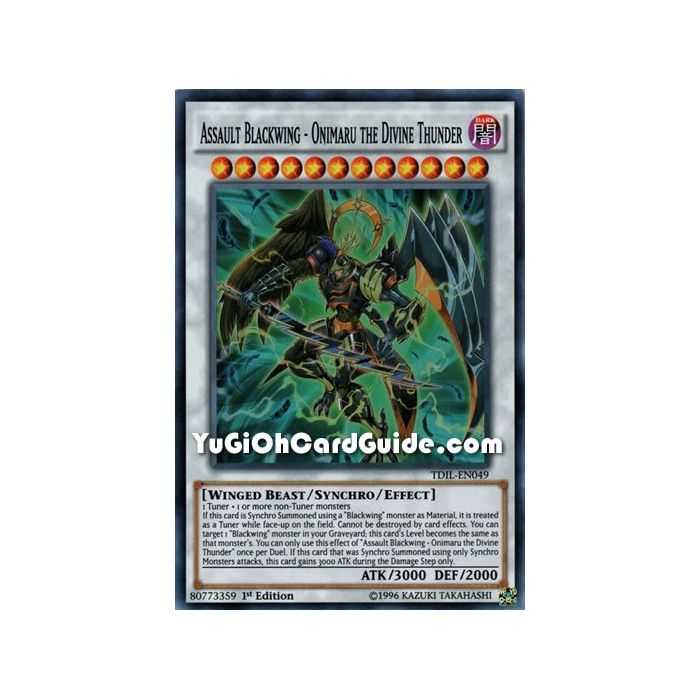 Assault Blackwing - Onimaru the Divine Thunder (Super Rare) – The Dark Illusion | Carta YUGIOH en México