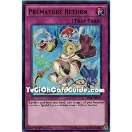 Premature Return (Ultra Rare) – The Dark Illusion | Carta YUGIOH en México