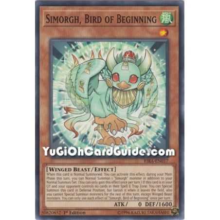 Simorgh, Bird of Beginning (Common) – Rising Rampage | Carta YUGIOH en México