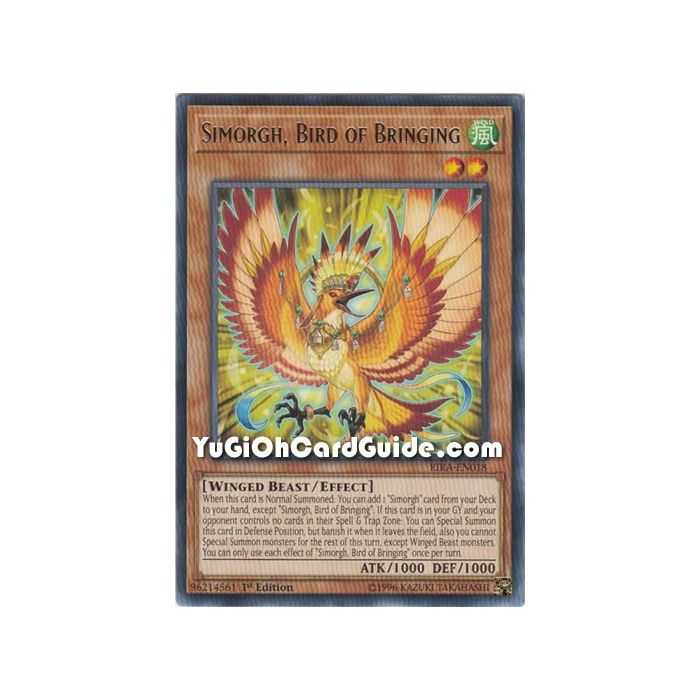Simorgh, Bird of Bringing (Rare) – Rising Rampage | Carta YUGIOH en México
