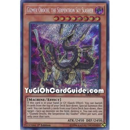 Gizmek Orochi, the Serpentron Sky Slasher (Secret Rare) – Rising Rampage | Carta YUGIOH en México