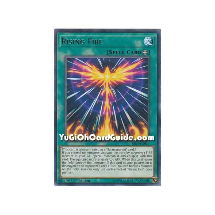 Rising Fire (Rare) – Rising Rampage | Carta YUGIOH en México
