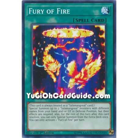 Fury of Fire (Common) – Rising Rampage | Carta YUGIOH en México