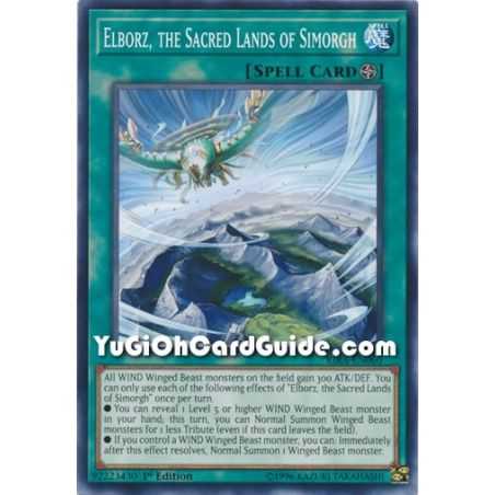 Elborz, the Sacred Lands of Simorgh (Common) – Rising Rampage | Carta YUGIOH en México