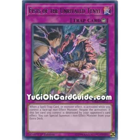 Fists of the Unrivaled Tenyi (Rare) – Rising Rampage | Carta YUGIOH en México