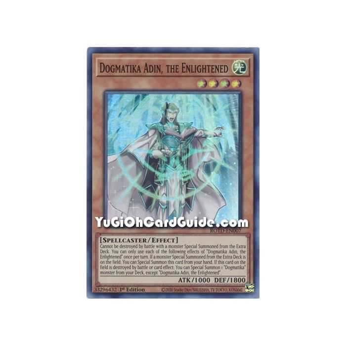 Dogmatika Adin, the Enlightened (Super Rare) – Rise of the Duelist | Carta YUGIOH en México