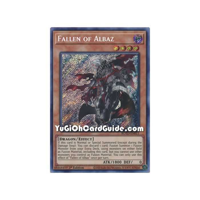 Fallen of Albaz (Secret Rare) – Rise of the Duelist | Carta YUGIOH en México