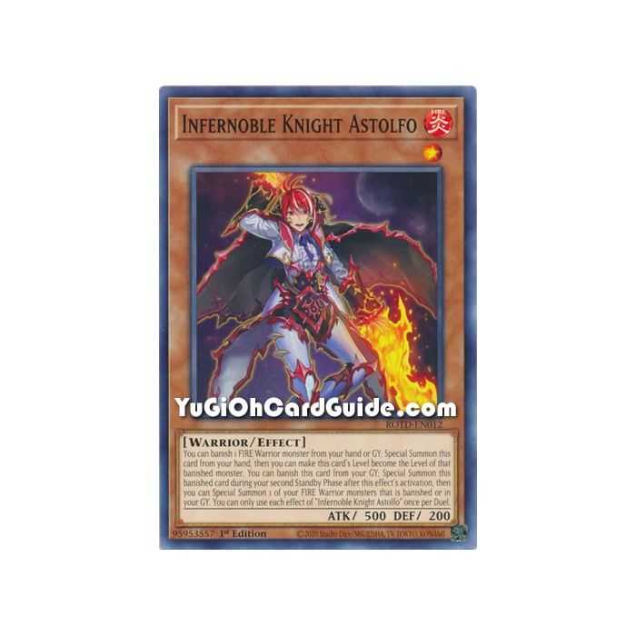 Infernoble Knight Astolfo (Common) – Rise of the Duelist | Carta YUGIOH en México