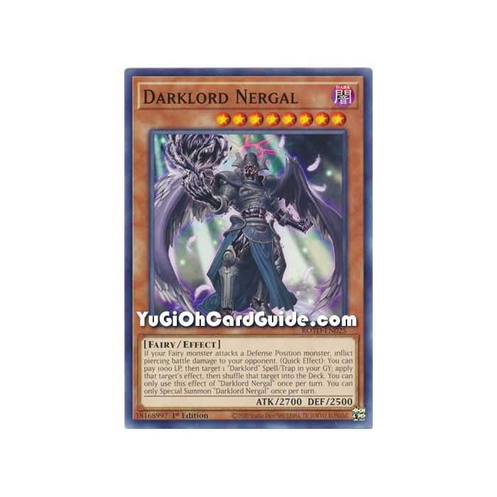 Darklord Nergal (Common) – Rise of the Duelist | Carta YUGIOH en México