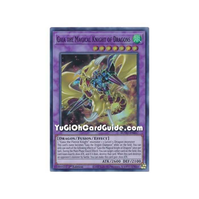 Gaia the Magical Knight of Dragons (Ultra Rare) – Rise of the Duelist | Carta YUGIOH en México