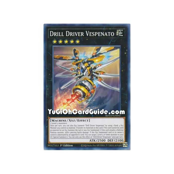 Drill Driver Vespenato (Common) – Rise of the Duelist | Carta YUGIOH en México