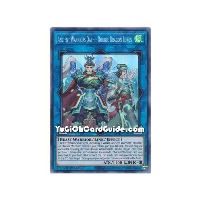 Ancient Warriors Oath - Double Dragon Lords – Rise of the Duelist | Carta YUGIOH en México