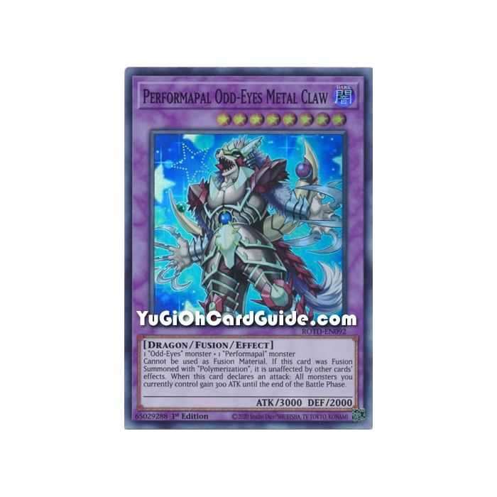 Performapal Odd-Eyes Metal Claw (Super Rare) – Rise of the Duelist | Carta YUGIOH en México