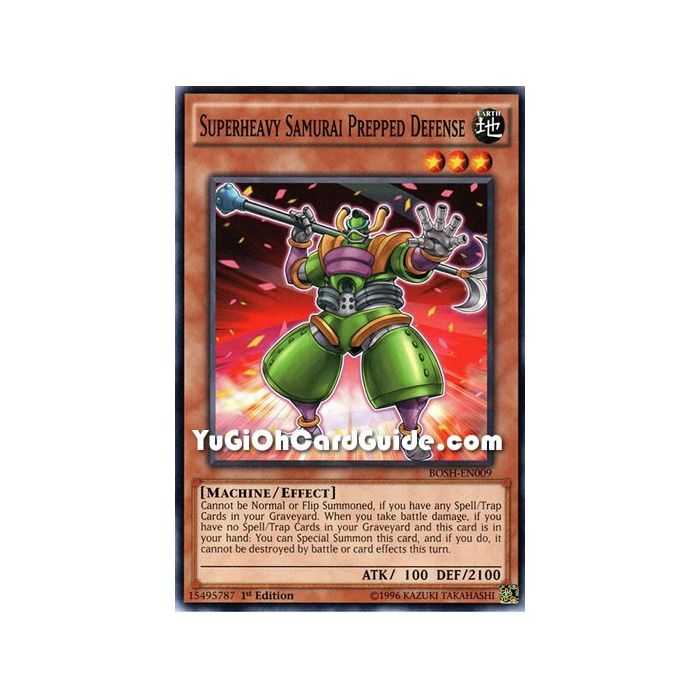 Superheavy Samurai Prepped Defense (Common) – Breakers of Shadow | Carta YUGIOH en México