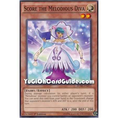 Score the Melodious Diva (Common) – Breakers of Shadow | Carta YUGIOH en México
