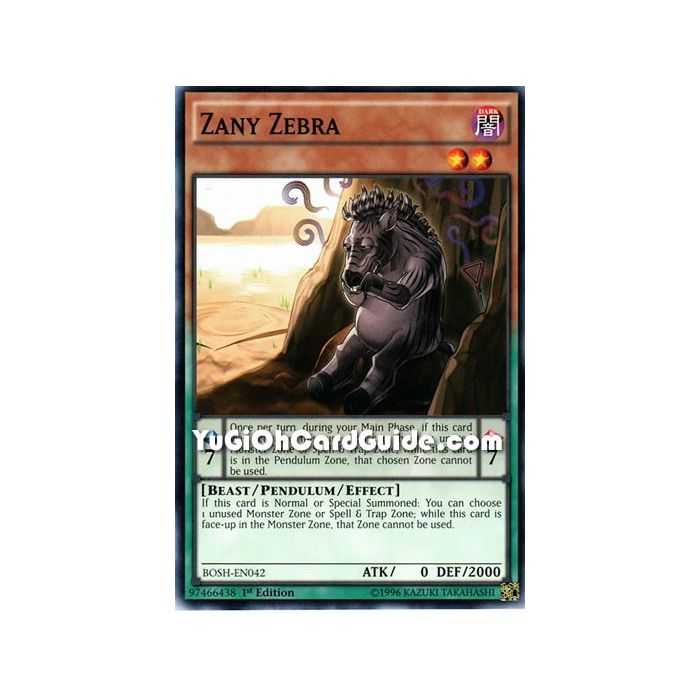 Zany Zebra (Common) – Breakers of Shadow | Carta YUGIOH en México