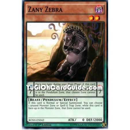 Zany Zebra (Common) – Breakers of Shadow | Carta YUGIOH en México