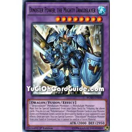 Dinoster Power, the Mighty Dracoslayer (Rare) – Breakers of Shadow | Carta YUGIOH en México