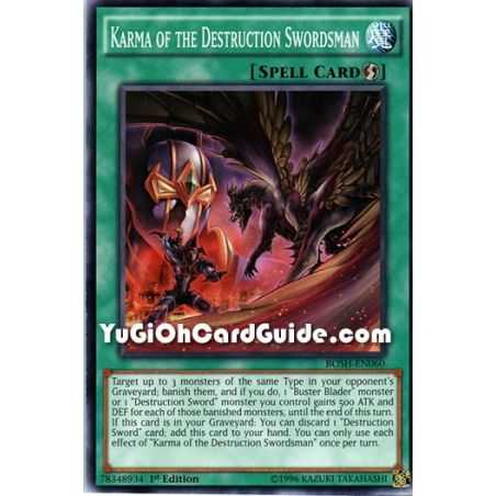 Karma of the Destruction Swordsman (Common) – Breakers of Shadow | Carta YUGIOH en México