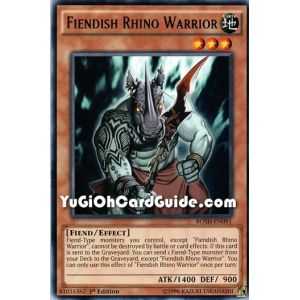 Fiendish Rhino Warrior (Rare) – Breakers of Shadow | Carta YUGIOH en México