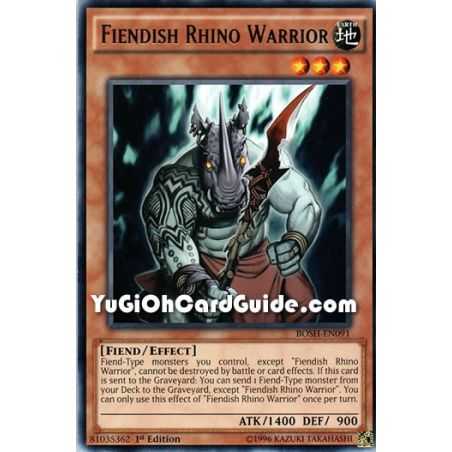 Fiendish Rhino Warrior (Rare) – Breakers of Shadow | Carta YUGIOH en México