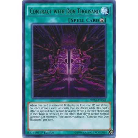 Contract with Don Thousand (Ultra Rare) – Duelist Saga | Carta YUGIOH en México