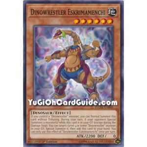 Dinowrestler Eskrimamenchi (Common) – Dark Neostorm | Carta YUGIOH en México