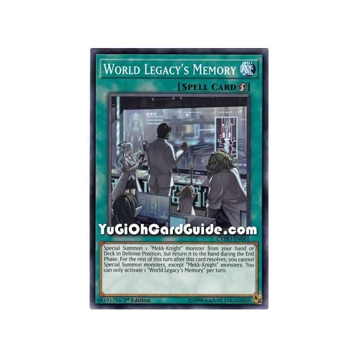 World Legacy's Memory (Common) – Cybernetic Horizon | Carta YUGIOH en México