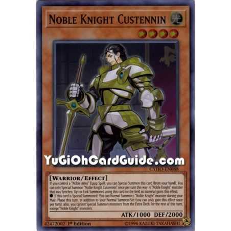 Noble Knight Custennin (Super Rare) – Cybernetic Horizon | Carta YUGIOH en México