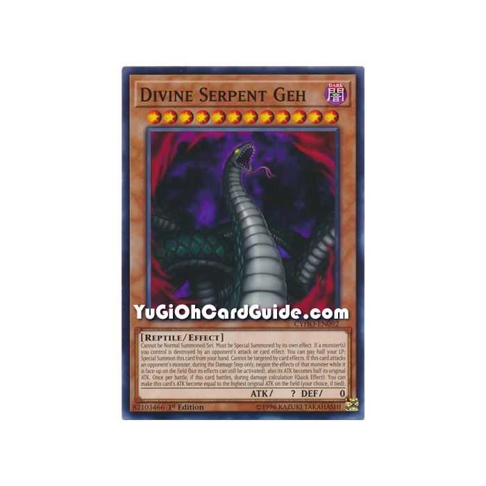 Divine Serpent Geh (Common) – Cybernetic Horizon | Carta YUGIOH en México