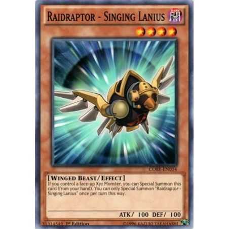 Raidraptor - Singing Lanius (Common) – Clash of Rebellions | Carta YUGIOH en México