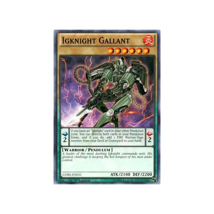 Igknight Gallant (Common) – Clash of Rebellions | Carta YUGIOH en México