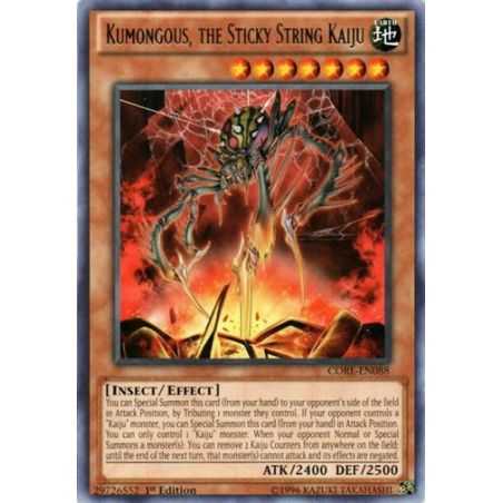 Kumongous, the Sticky String Kaiju (Rare) – Clash of Rebellions | Carta YUGIOH en México