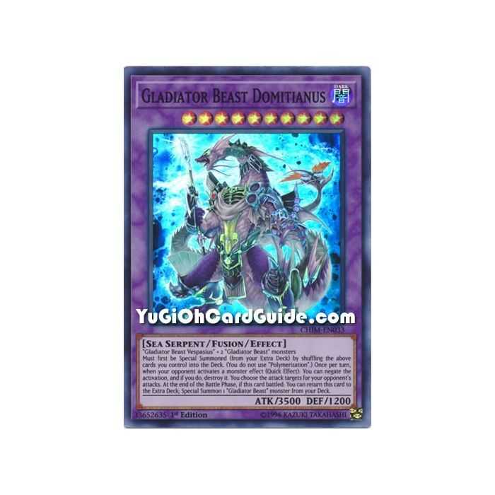 Gladiator Beast Domitianus (Super Rare) – Chaos Impact | Carta YUGIOH en México