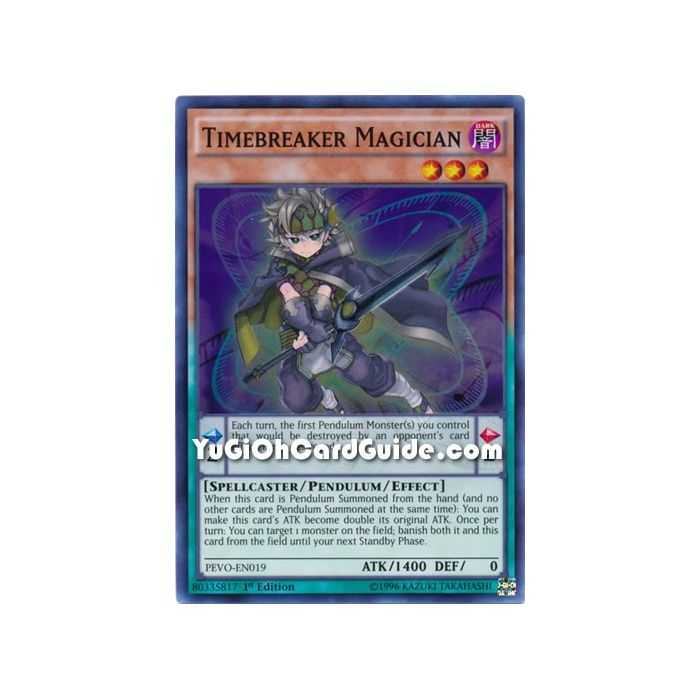 Timebreaker Magician (Super Rare) – Pendulum Evolution | Carta YUGIOH en México