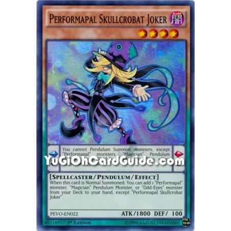 Performapal Skullcrobat Joker (Super Rare) – Pendulum Evolution | Carta YUGIOH en México