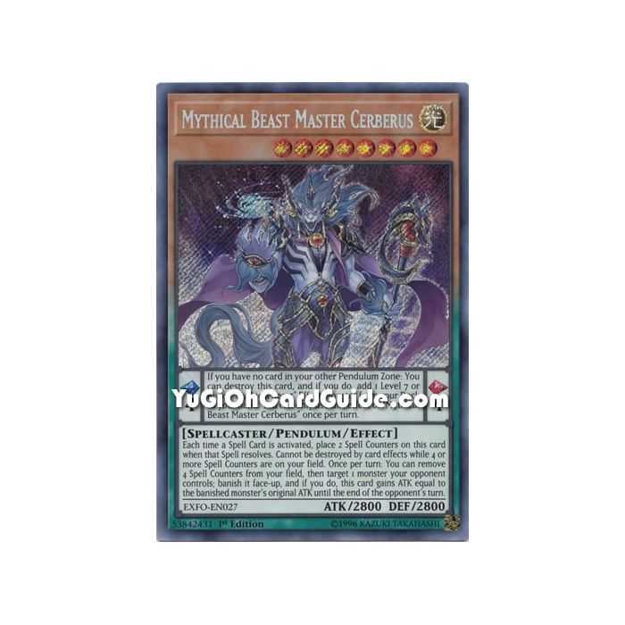 Mythical Beast Master Cerberus (Secret Rare) – Extreme Force | Carta YUGIOH en México