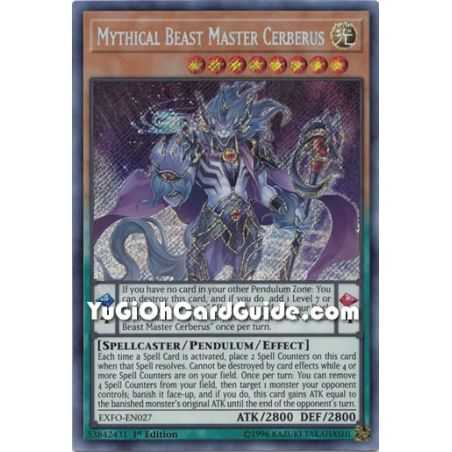 Mythical Beast Master Cerberus (Secret Rare) – Extreme Force | Carta YUGIOH en México