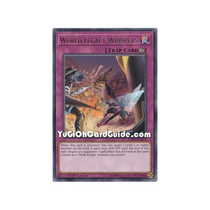 World Legacy Whispers (Rare) – Extreme Force | Carta YUGIOH en México