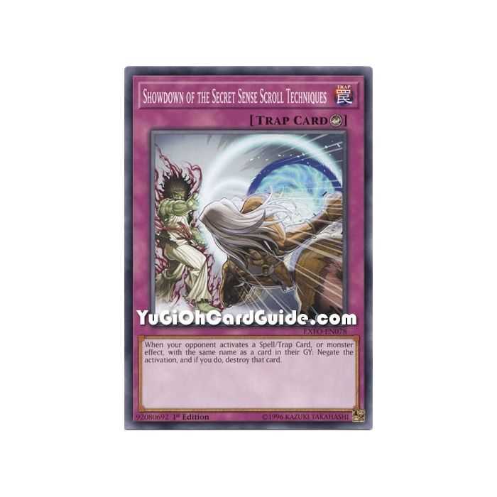 Showdown of the Secret Sense Scroll Techniques (Common) – Extreme Force | Carta YUGIOH en México