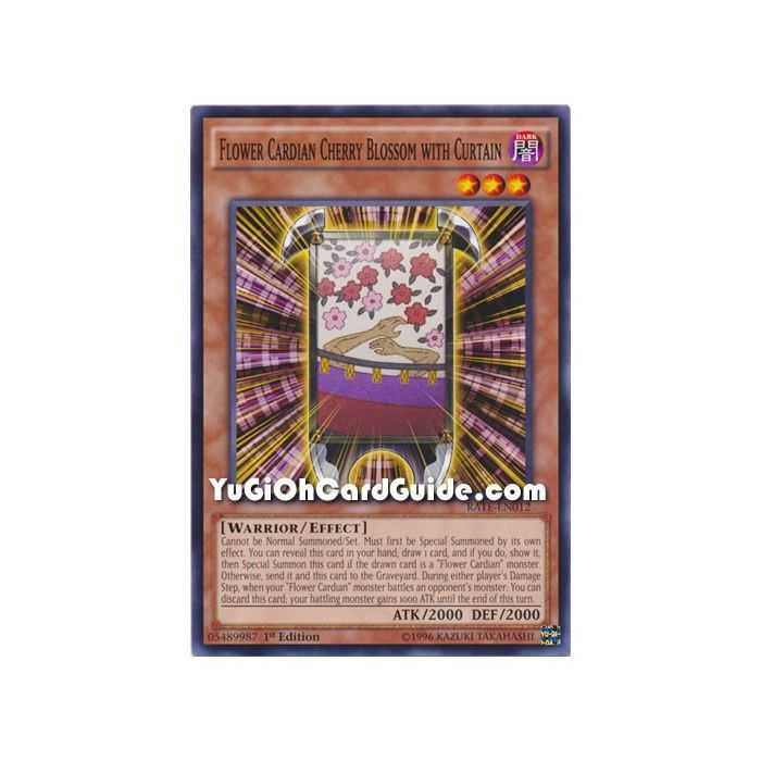 Flower Cardian Cherry Blossom with Curtain (Common) – Raging Tempest | Carta YUGIOH en México