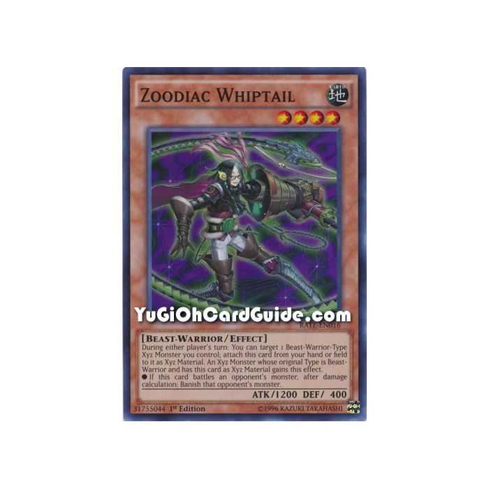 Zoodiac Whiptail (Super Rare) – Raging Tempest | Carta YUGIOH en México