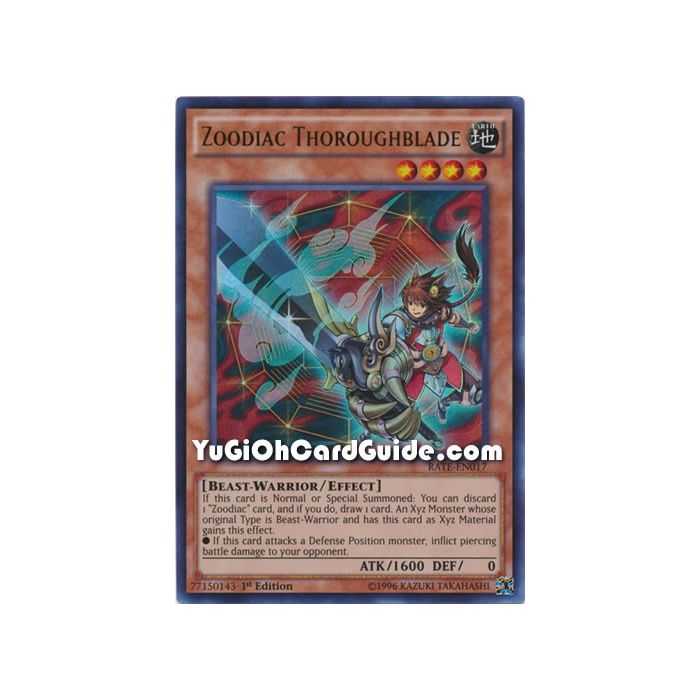 Zoodiac Thoroughblade (Ultra Rare) – Raging Tempest | Carta YUGIOH en México