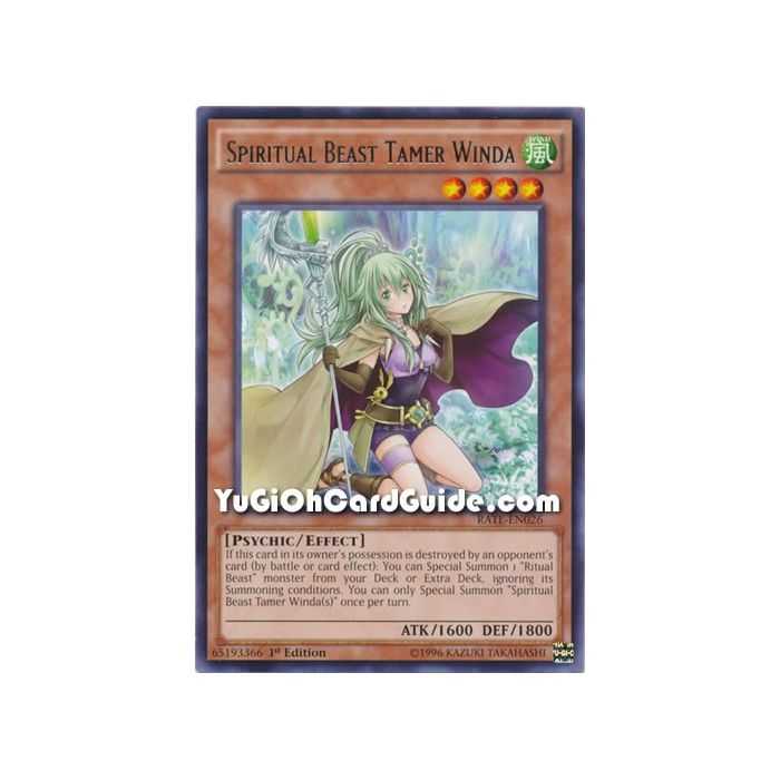 Spiritual Beast Tamer Winda (Rare) – Raging Tempest | Carta YUGIOH en México