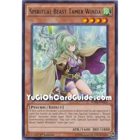 Spiritual Beast Tamer Winda (Rare) – Raging Tempest | Carta YUGIOH en México