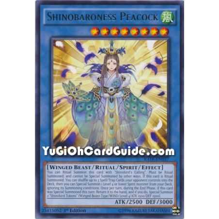 Shinobaroness Peacock (Rare) – Raging Tempest | Carta YUGIOH en México